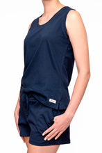 Load image into Gallery viewer, Ladies Summer Vest Pajama Set -  Navy
