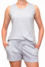 Load image into Gallery viewer, Ladies Summer Vest Pajama Set -  Grey
