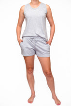 Load image into Gallery viewer, Ladies Summer Vest Pajama Set -  Grey
