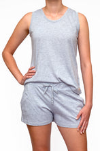 Load image into Gallery viewer, Ladies Summer Vest Pajama Set -  Grey
