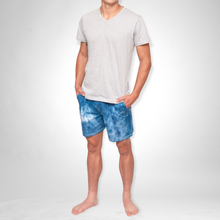 Load image into Gallery viewer, Mens Pajamas - Ocean Blue and Grey
