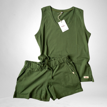 Load image into Gallery viewer, Ladies Summer Vest Pajama Set -  Fern
